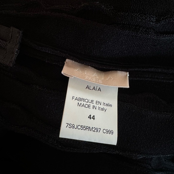 Alaia pleated stretch knit black skirt, size xxl, NWT - Picture 9 of 12